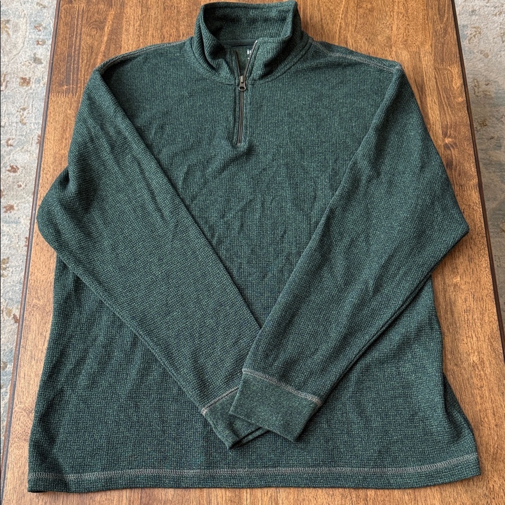 RedHead Brand Co. Forest Green Pullover 1/4 Zip Sweater